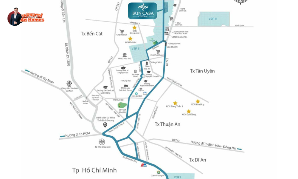 Vị tr&iacute; kết nối thuận tiện với TP.HCM