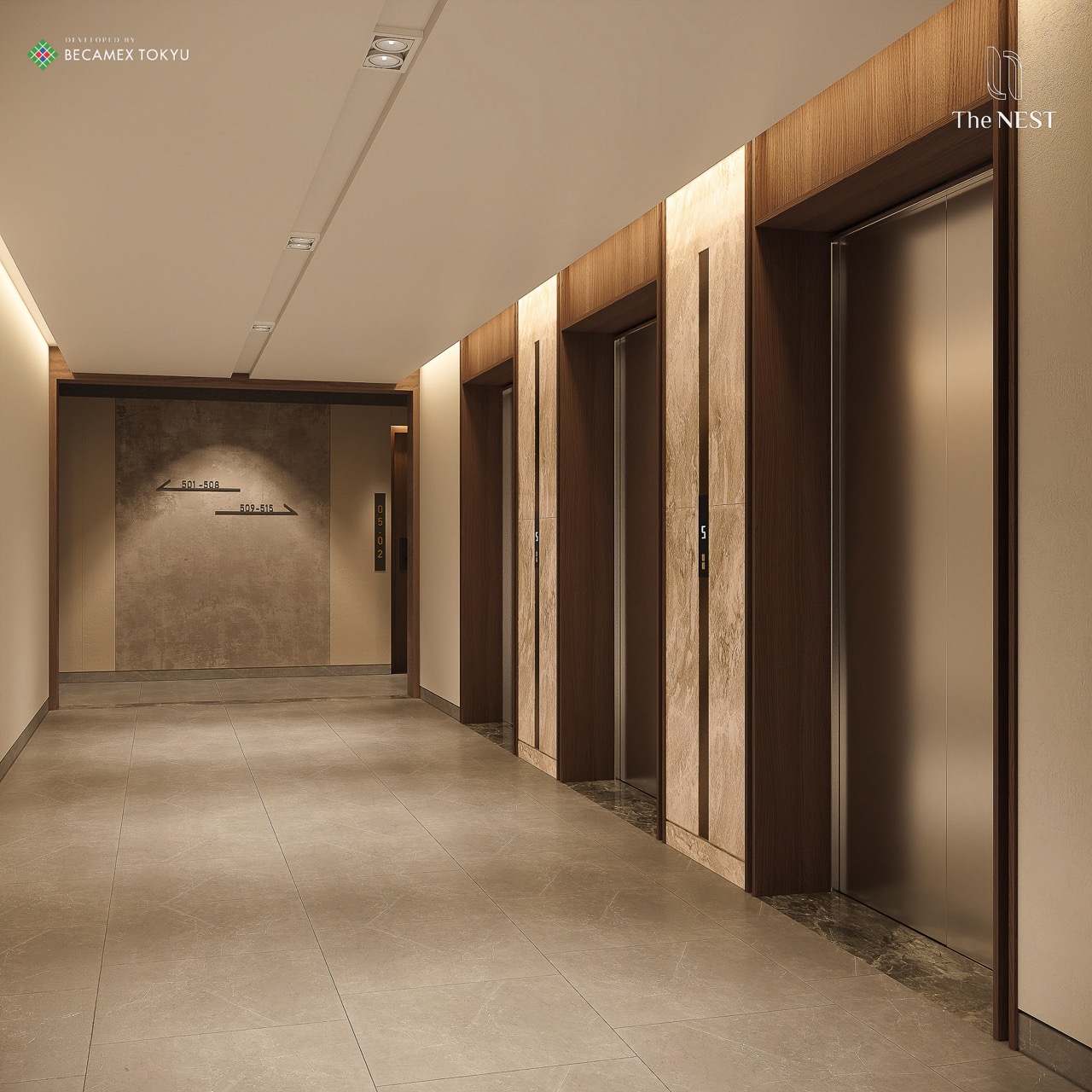 EAST Tower - TYPICAL LIFT LOBBY